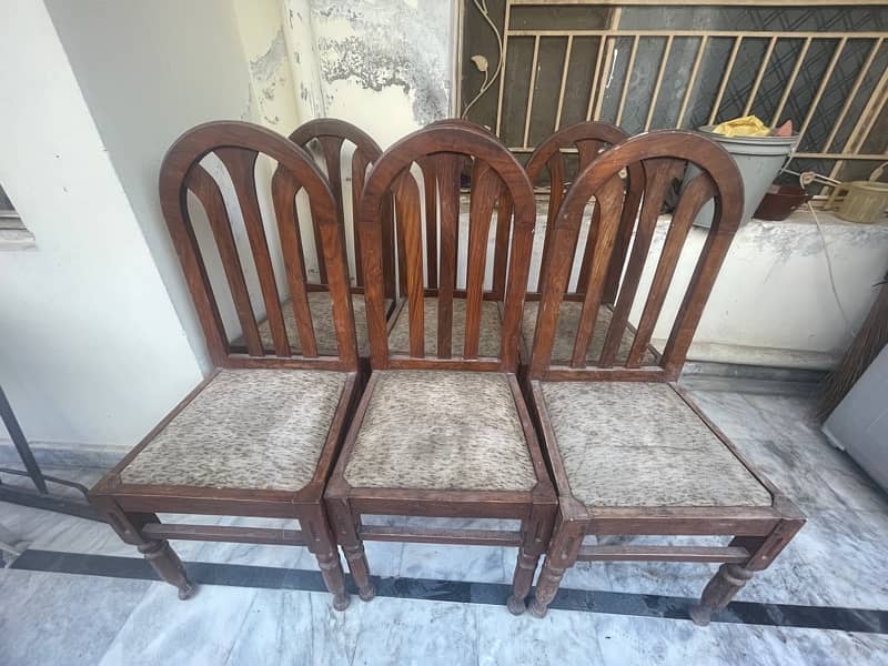 6 Almost brand new dining chairs pure wood 0