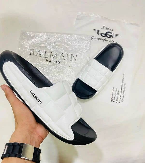 Balmain Slippers 100% Comfortable And Vert Attractive Design White 2