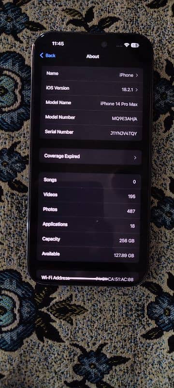 I phone 14 pro max 256GB Non PTA 4