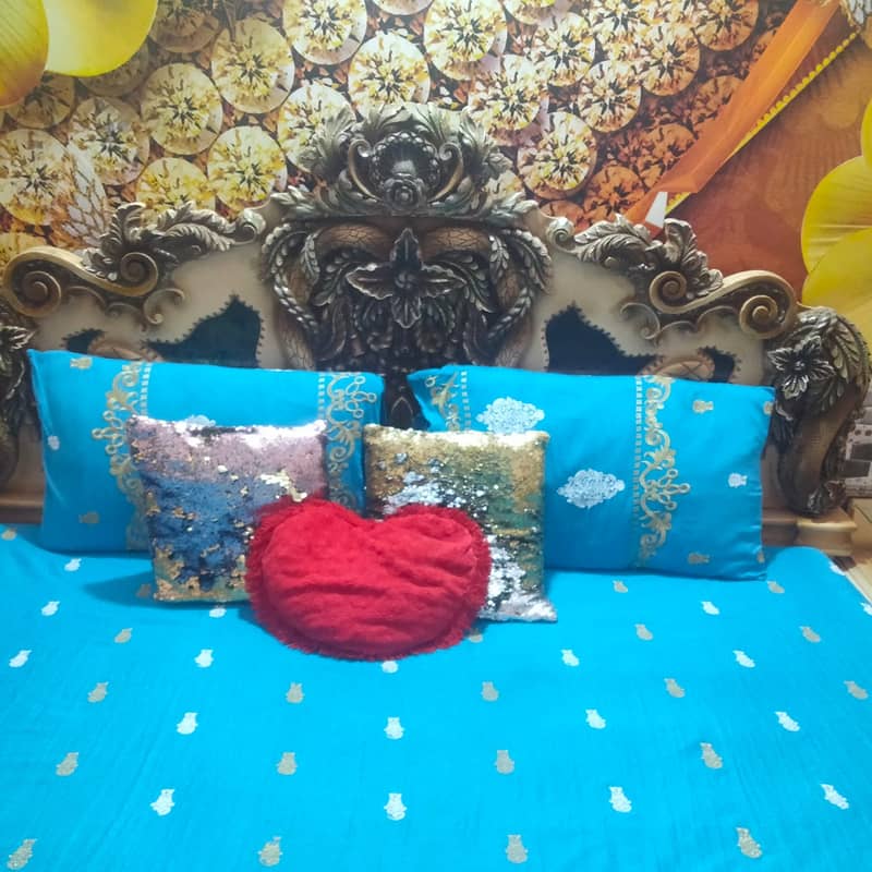 Bad Room Set (Bed+side table, Dressing and Cupboard) for Sale 1