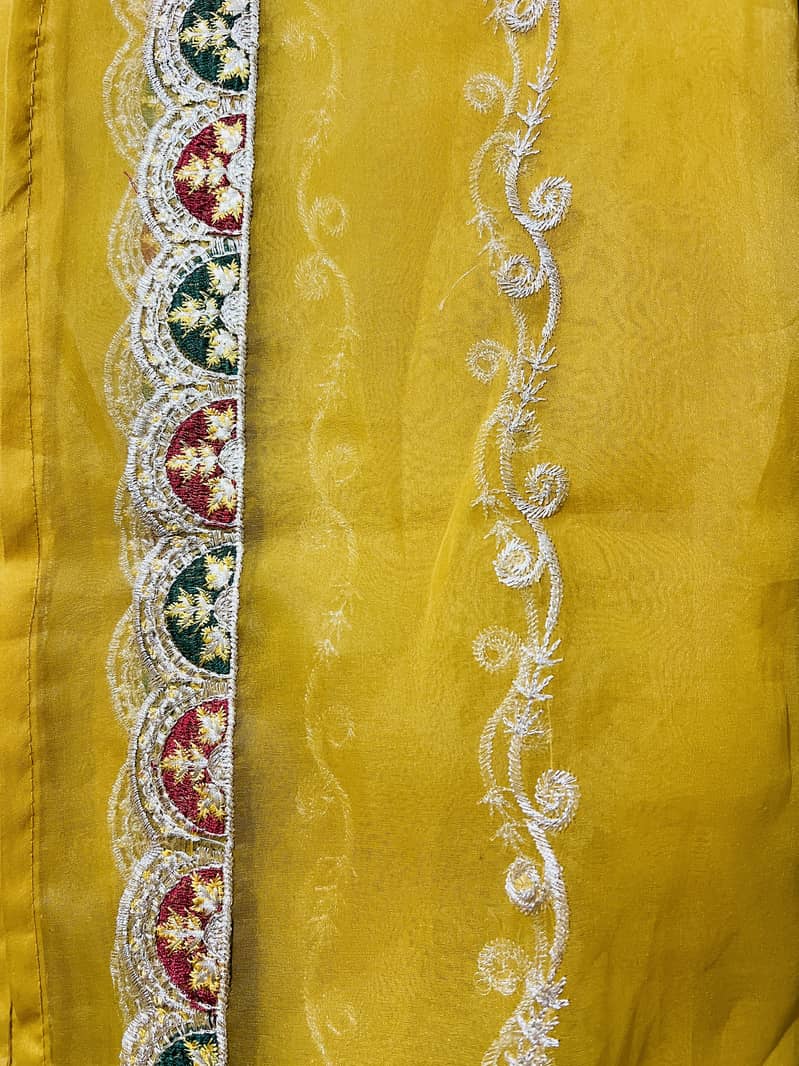 Yellow Kurta,trouser with duppata 3pc 4