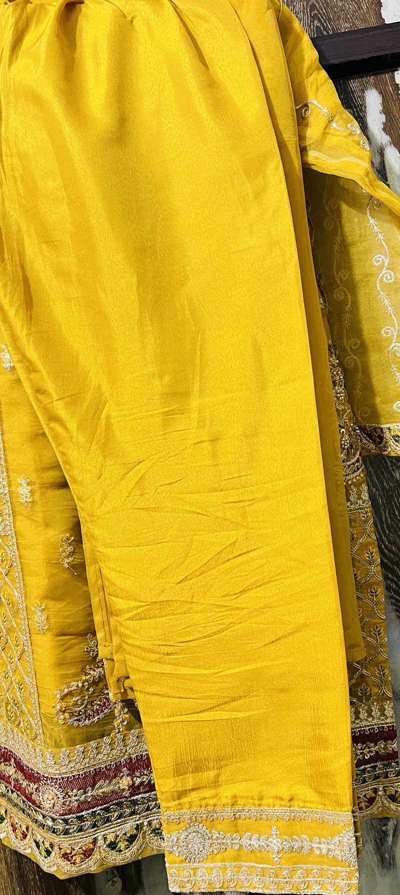 Yellow Kurta,trouser with duppata 3pc 6