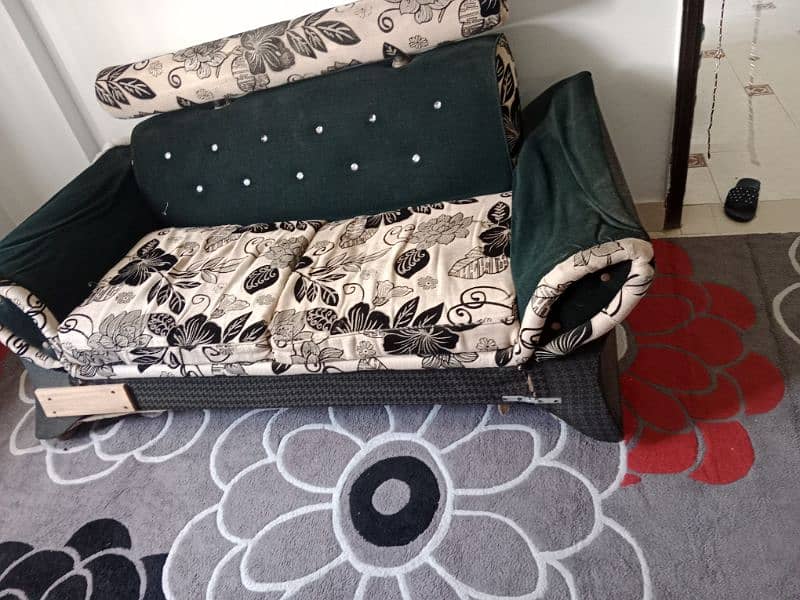 wood 2 seater sofa 2