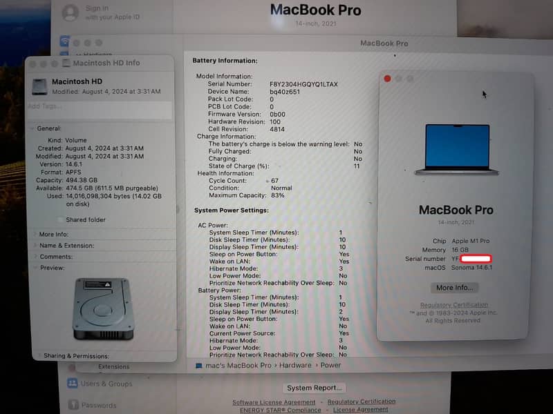 MACBOOK PRO M1 2021 16 GB / 512 GB 4