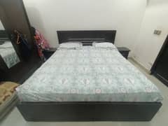 King Size Bed with 2 Side Tables & Master Spring Air Mattress for Sale