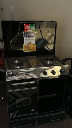 CANNON 27" Size, 3 Burners, cooking range Metal Cover, Double Door, l.