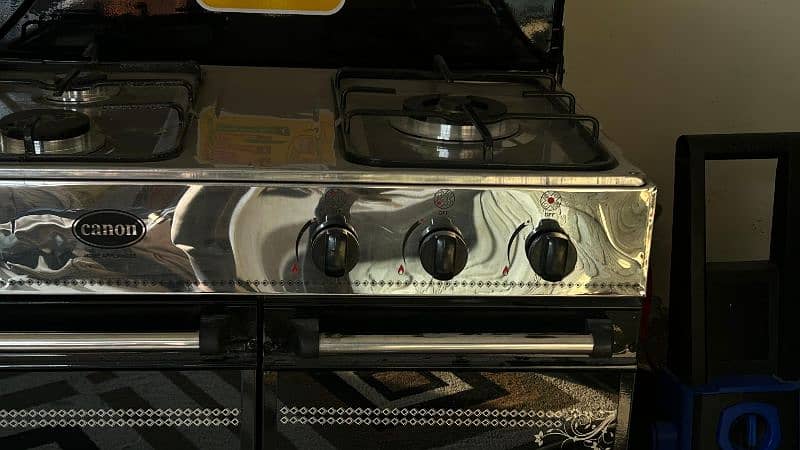 27" Size, 3 Burners, Metal Cover, Double Door, Enameled Grill. 4