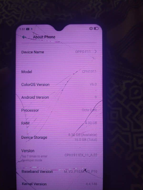 Oppo F11 Condition good just panel broken 4