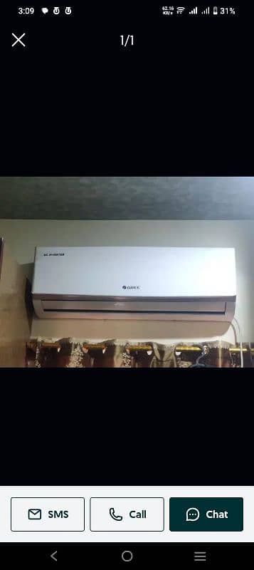 Gree 1.5 ton DC inverter heat and cool 1