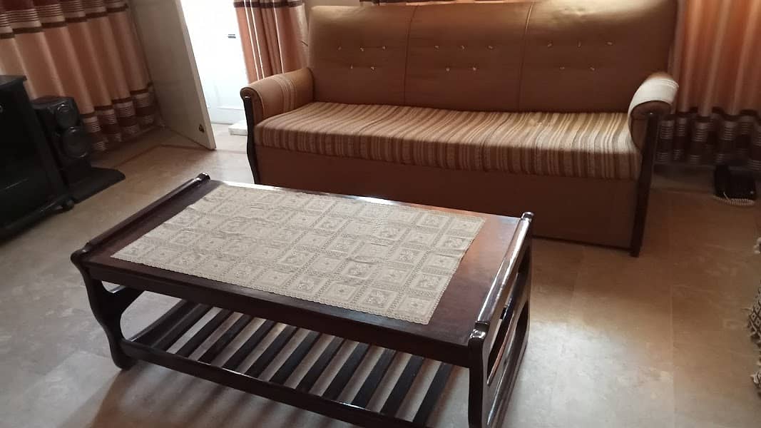 Teak wood 5 Seater Sofa Set With Tables 4