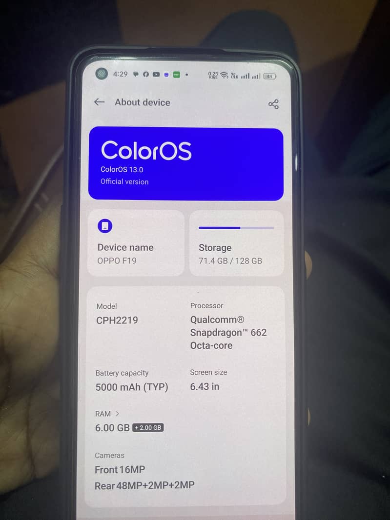 oppo f19 pta approved  128 6 gb 3