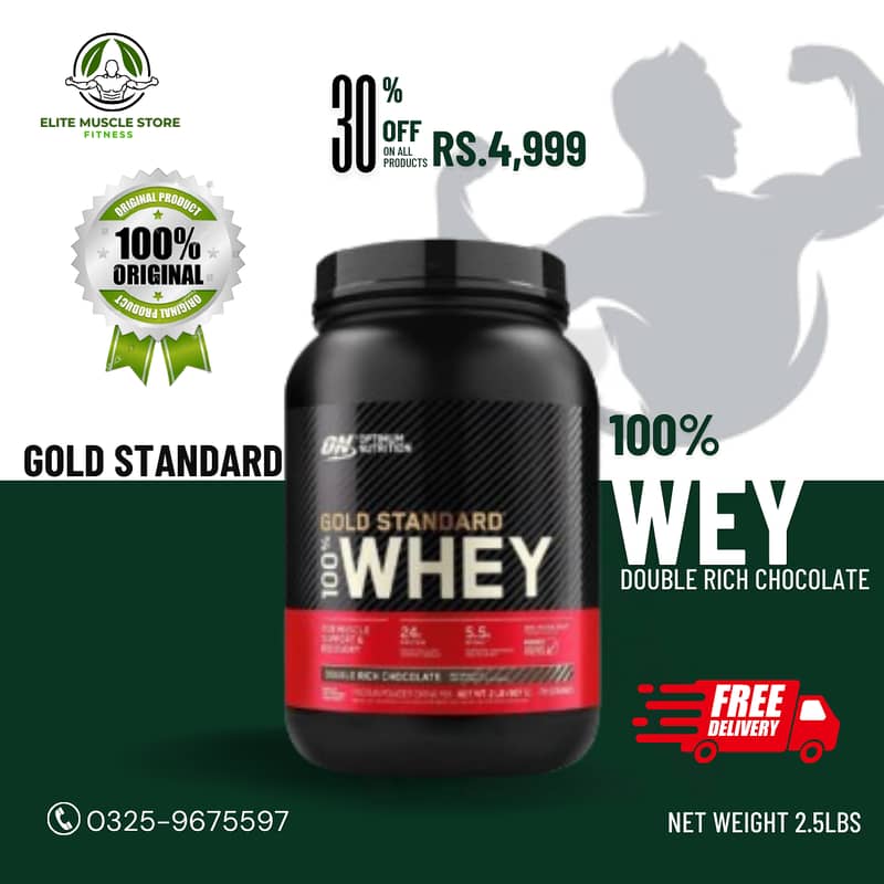 On optimum Nutrition Gold Standard 100% Protein Powder 2.3 Lbs 0