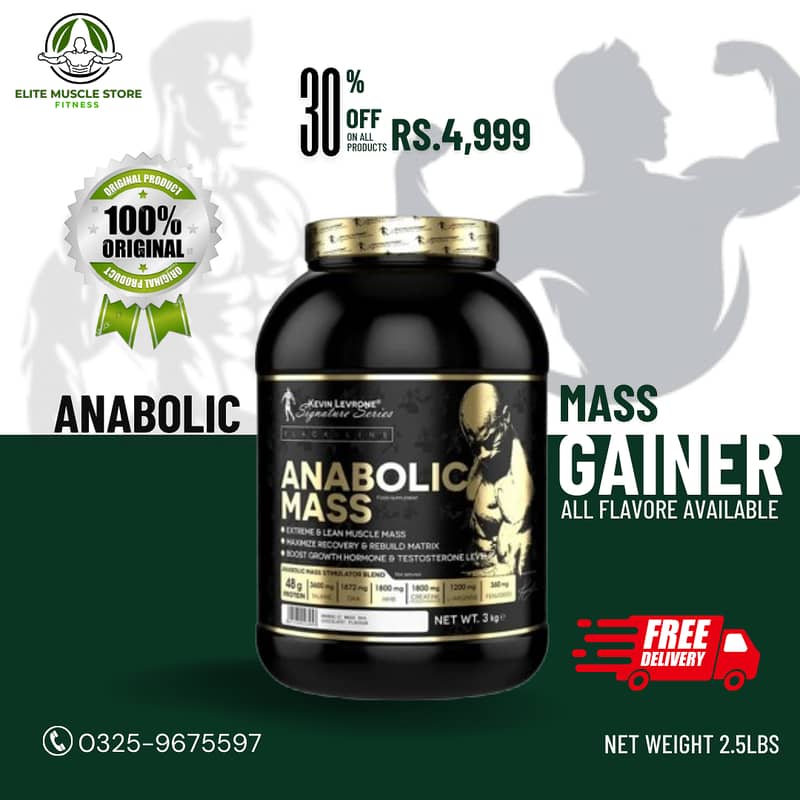 Kavin levron Anabolic Mass Gainer Net Weight 2.2lbs box 0