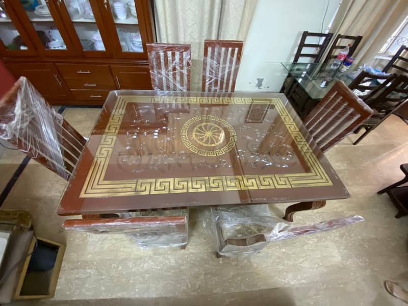 table | dinning table | wooden center table | 6 chairs dinning table 6