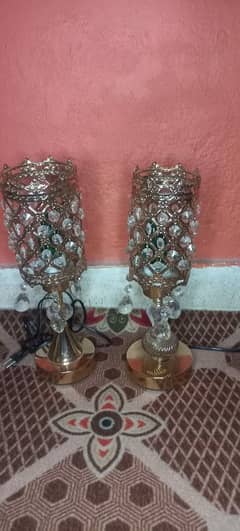 Pair of Night Lamp (With Green Bulb)