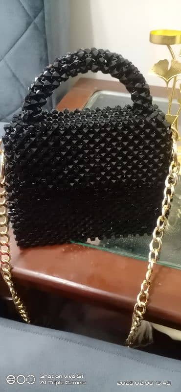 beg/ ladies beg/ hand  beg/ shoulder beg / pearls bag 4