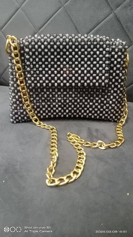 beg/ ladies beg/ hand  beg/ shoulder beg / pearls bag 9