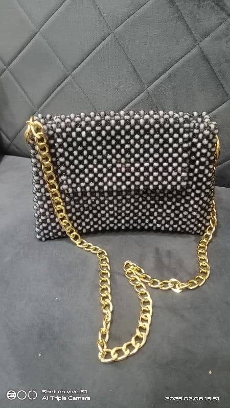 beg/ ladies beg/ hand  beg/ shoulder beg / pearls bag 10