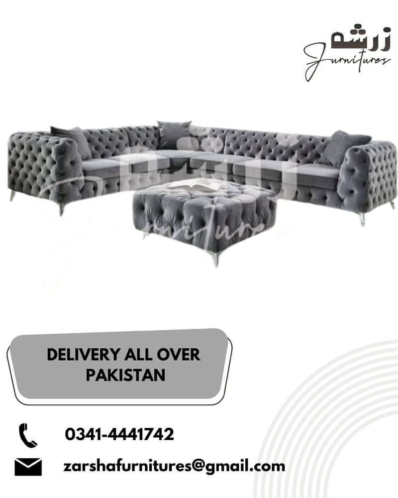 Sofa Set - L Shape Sofa -5 Seater Sofa - 6 Seater Sofa - 15k Per Seat 13