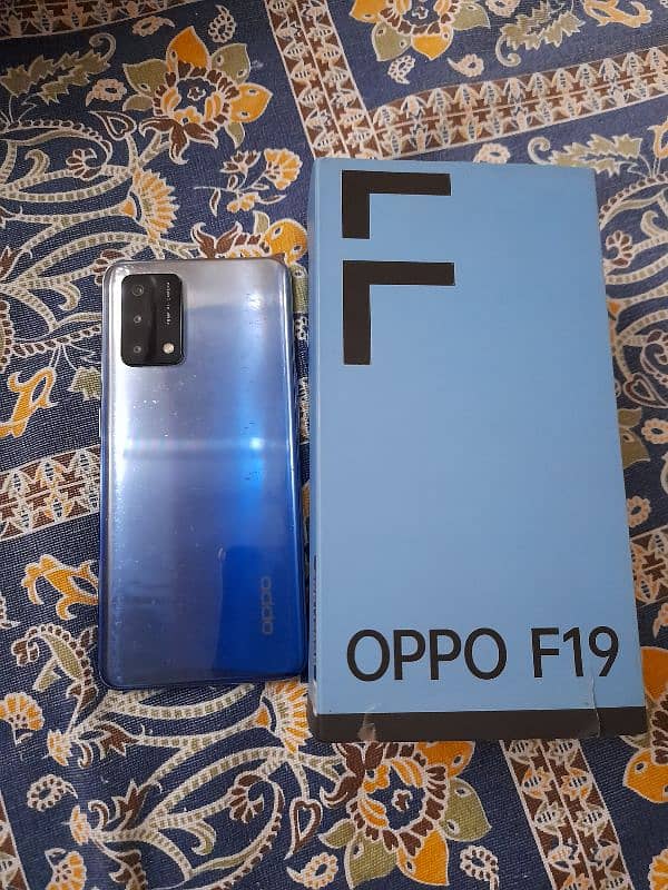 oppo f19 with box 6+6 128 10by10 1