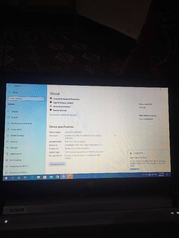 HP laptop core i5 generation 6th 0