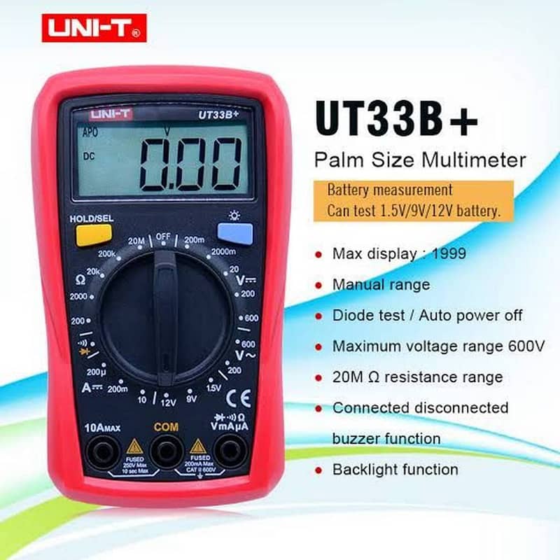 UNI-T UT33B+ Palm Size Digital Multimeter in Pakistan 1