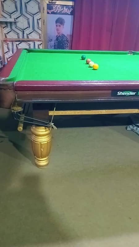 Snooker ‘size 5 x 10  “Shender snooker table 4