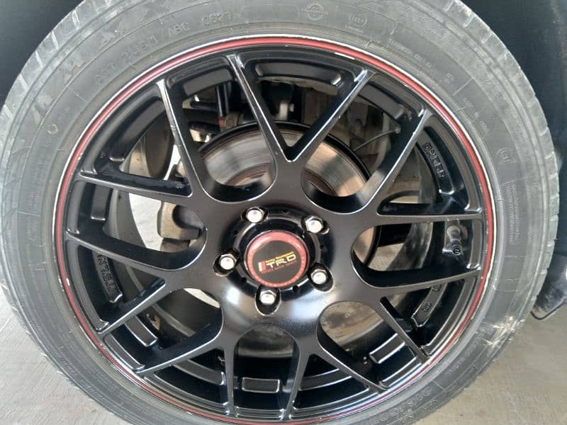 17 inch rims set with low profile tires 1