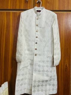 Groom off-white sherwani