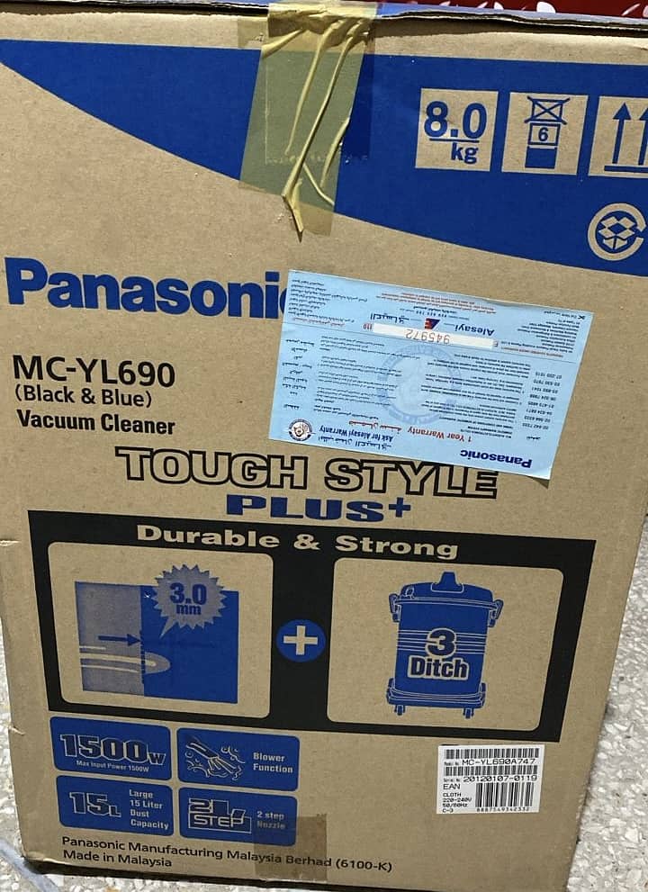 NEW Panasonic 1 - 1500W 15L Dust Capacity Drum Vacuum Cleaner 1