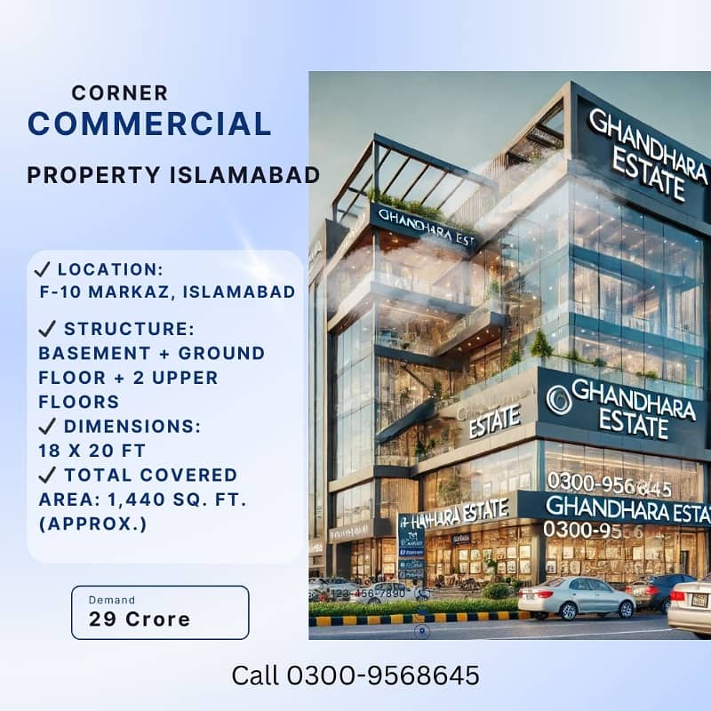 Prime Commercial Property for Sale in F-10 Markaz, Islamabad! 0