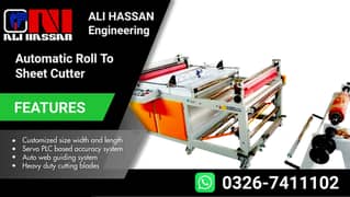 Automatic roll to sheet cutting machine auto sheeter roll cutter