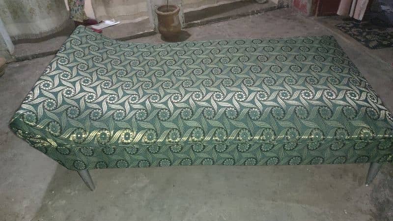 new single 2 bed set fixed mattress poshing bilkul new 1