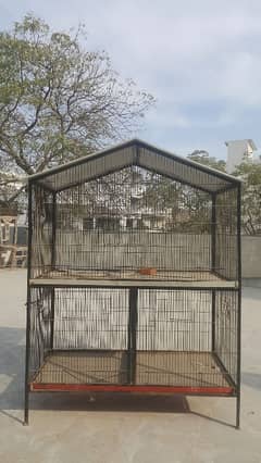 2 CAGES AND 5 NEST BOXES