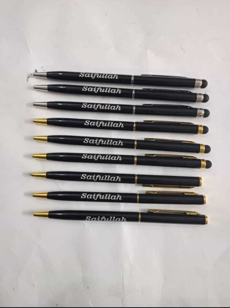 Customized Engraving Ballpoint with Stylus Name Message Logo Engraved 2