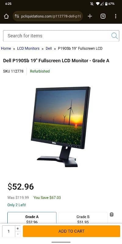 Dell 19 inch square screen 60hz 0