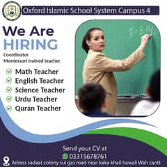 teachers required