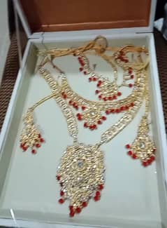 bridal jewelry and fancy bridal dress