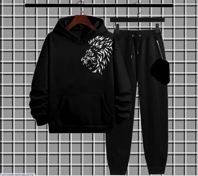 Men's  Fleece Printed Hoodie 0