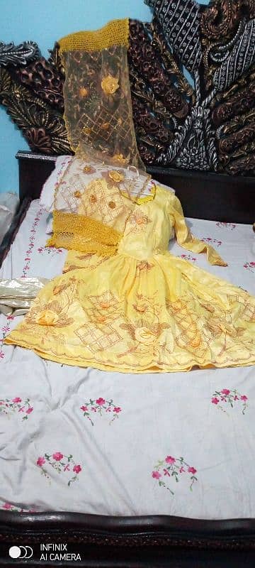 beautiful 3 d work frock stall duptta , pajama 0