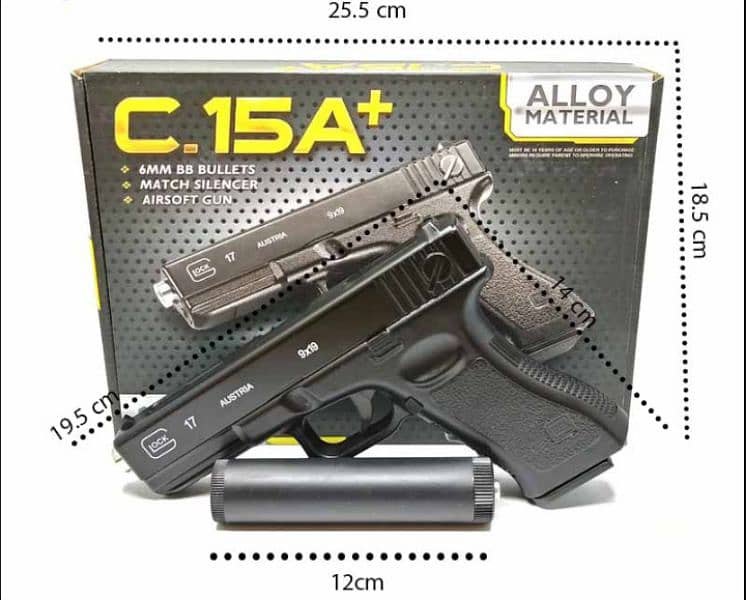 C15A metal toy gun for kids 2