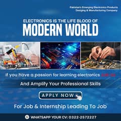 Electronics Technician Required (DAE/B-Tech/Short Course in Electroni