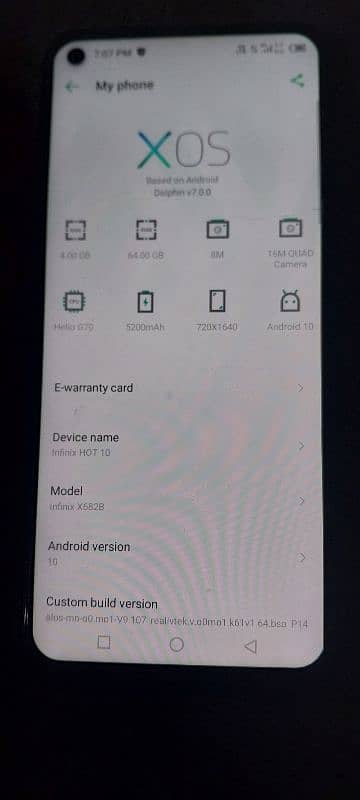 infinix Hot 10  4Gb Ram 64 Memory . ph:03139655031 7