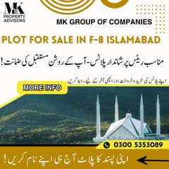 PLOT FOR SALE IN MARGALLA DOUBLE ROAD F-8