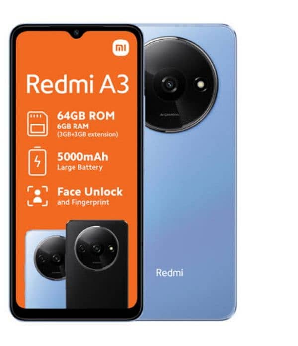 New Box Pack Redmi A3x Mobile (Delivery payment) (COD payment) 1