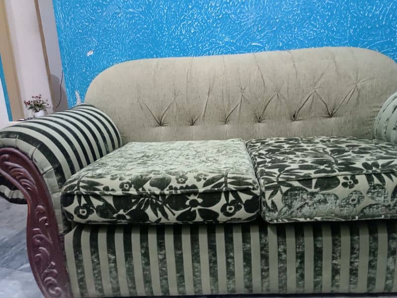 (3+2+1) 5 seater sofa set green with molty foam cushioning 5inch 10