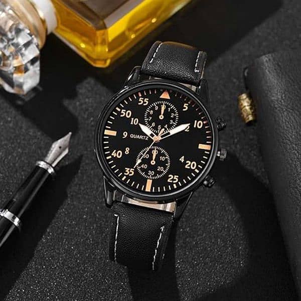 Men Watches  Casual Business Chronograph Analog Quartz Wristwatch 1