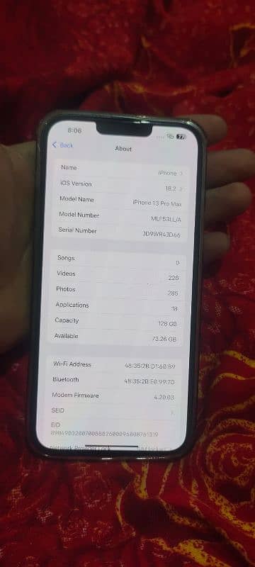 iphone 13 pro max JV (LLA model) (128gb) 5