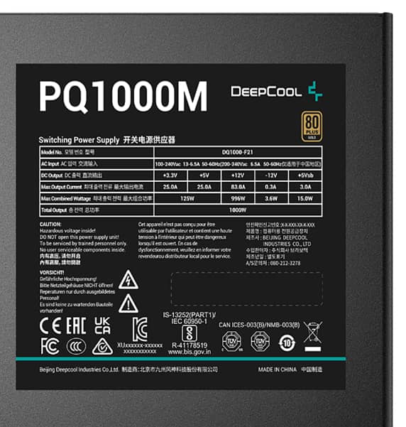 Deepcool pq 1000 Gold 1