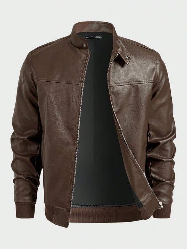 Brown Stylish Leather Jacket For Men 0